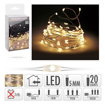 Ljusslinga 20st Led 1 m Batteridrift