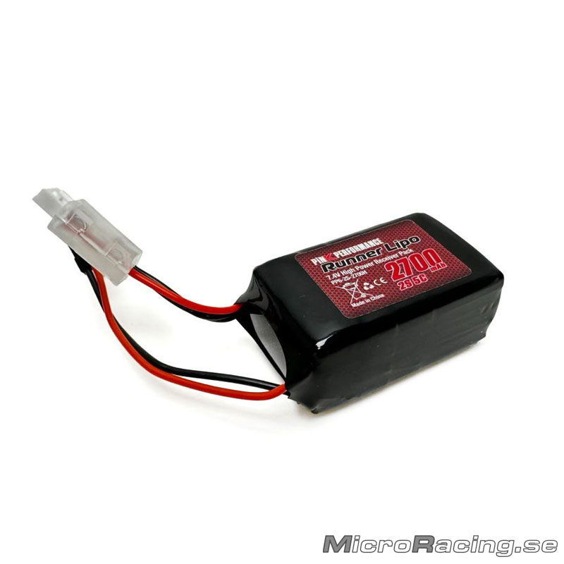 PINK PERFORMANCE - Battery, Rx LiPo, Hump Pack 7.4V/2700mAh, Connector JR style