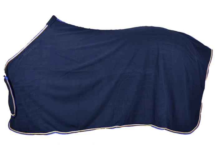 Hansbo sport Fleece blanket Navy/Yellow - 2