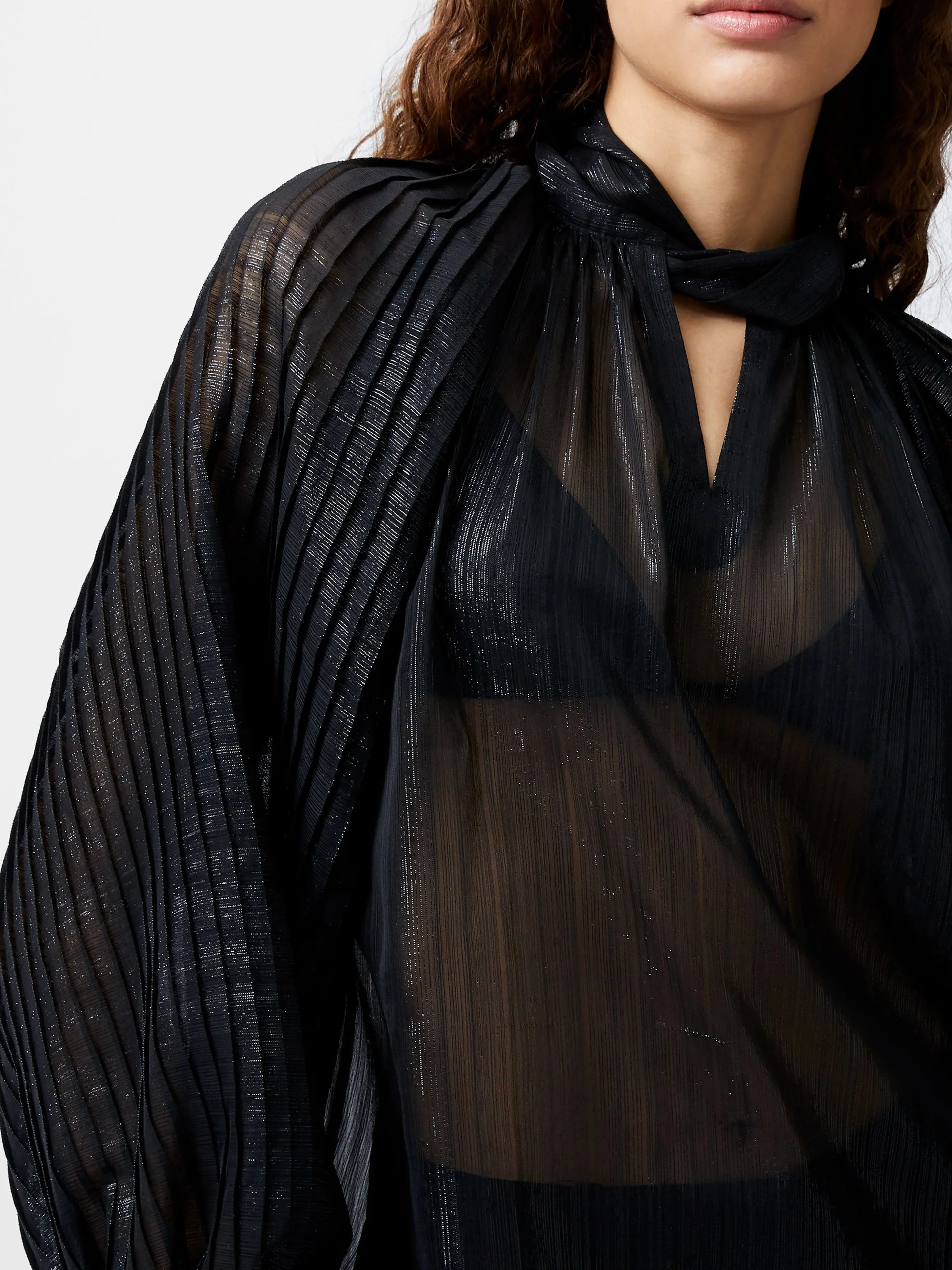 Beth Lurex Keyhole Top - French Connection - 4