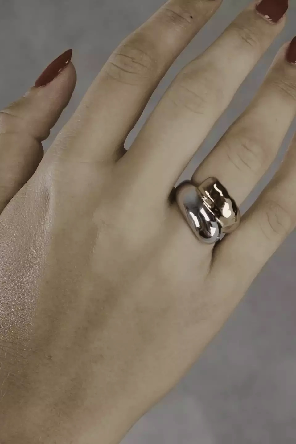 Dansk &nbsp;Copenhagen - Courage Waterproof Two Tone Chunky Ring - 5