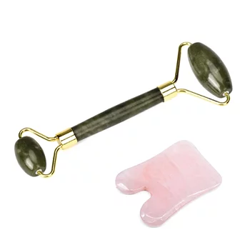 Jade Roller met Rozenkwarts Gua Sha Steen