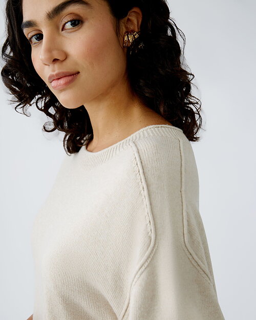 Jumper raglanärm bred mudd ljusbeige - 4