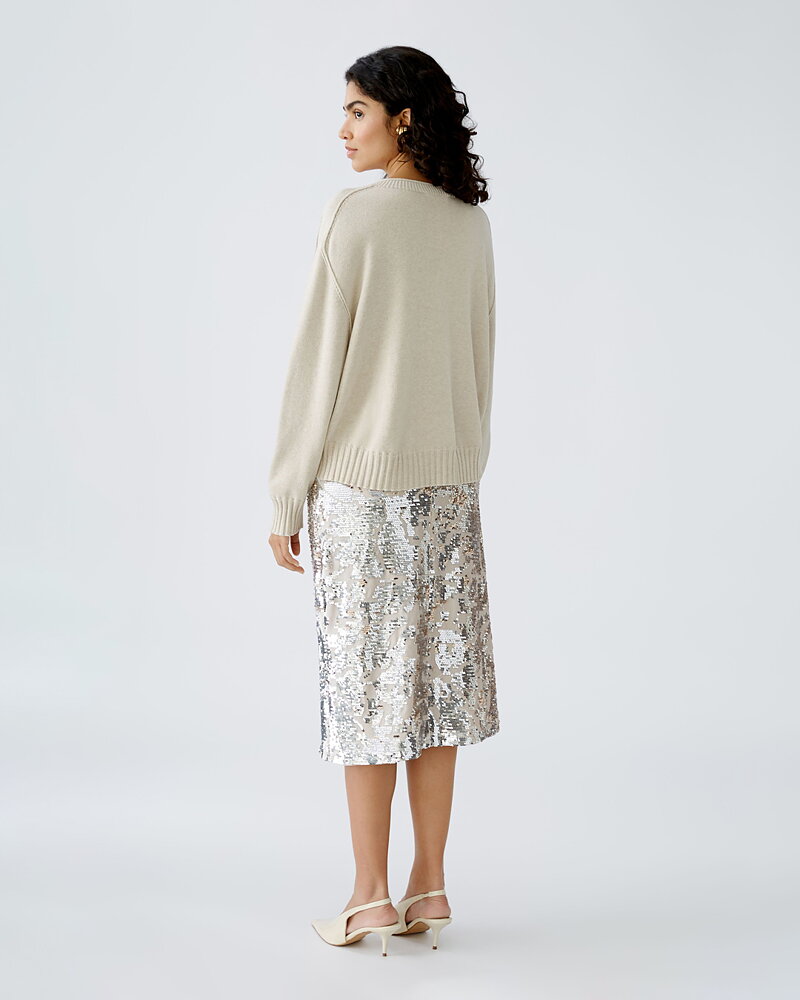 Jumper raglanärm bred mudd ljusbeige