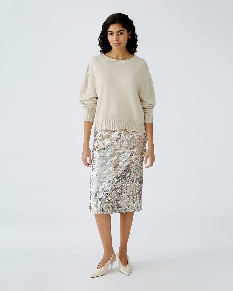 Jumper raglanärm bred mudd ljusbeige