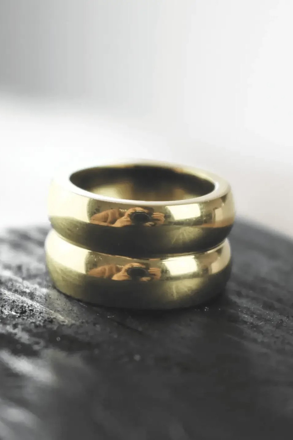 Dansk &nbsp;Copenhagen - Courage Waterproof Double Statement Ring 18K Gold Plating - 4