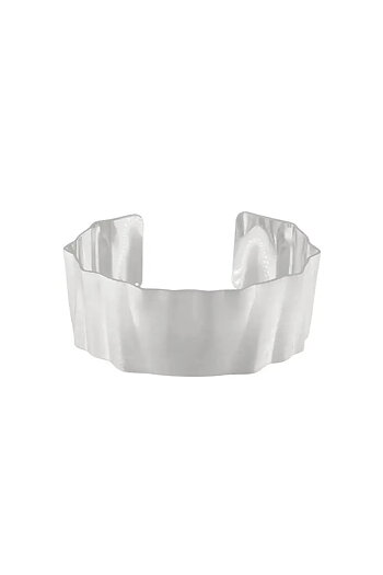Dansk Copenhagen - Alaya Statement Wave Cuff Bracelet Silver Plating
