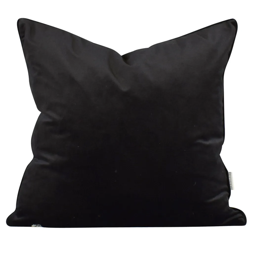 Kuddfodral i svart sammet 60x60