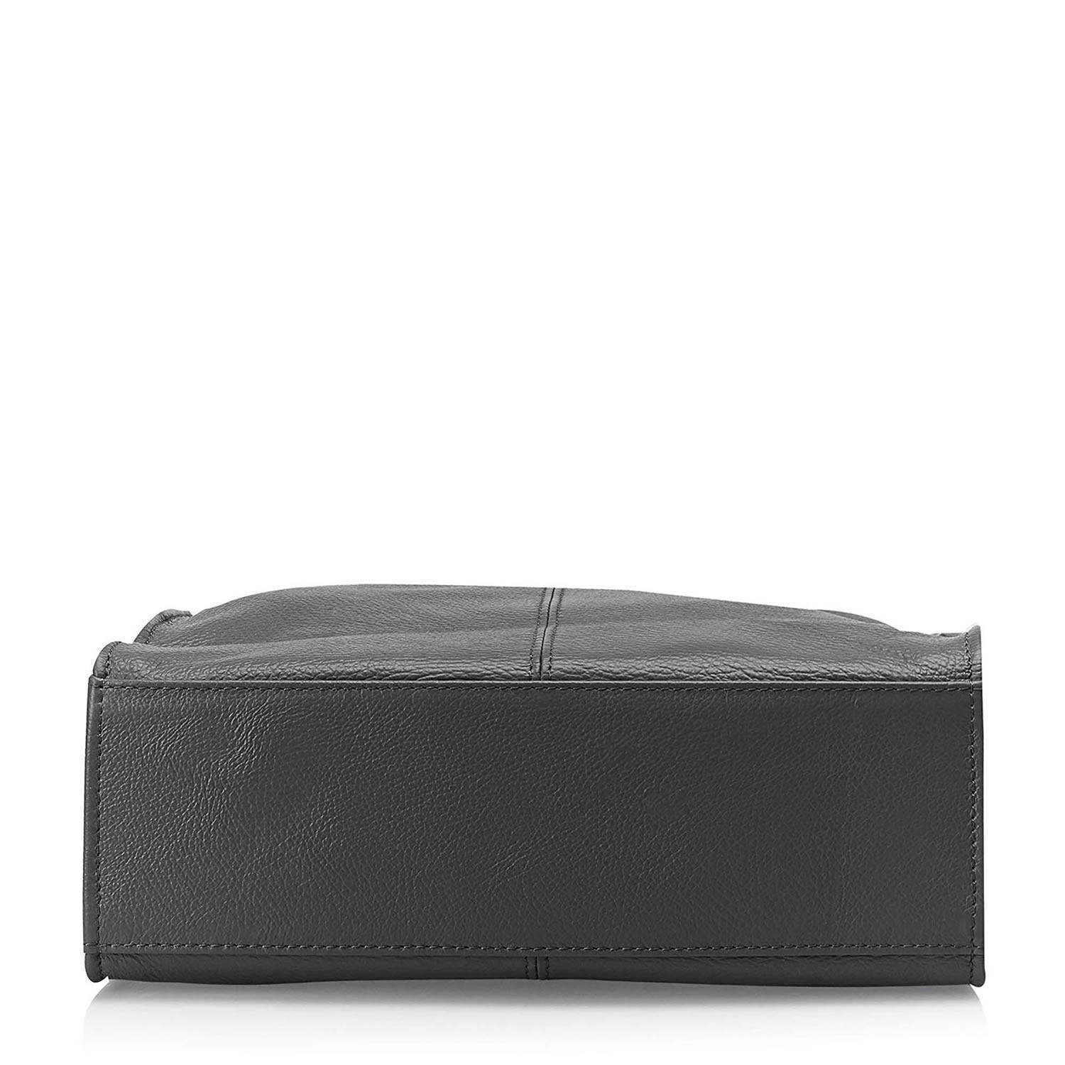  Italiensk skinnväska 34x31x10, svart - 3