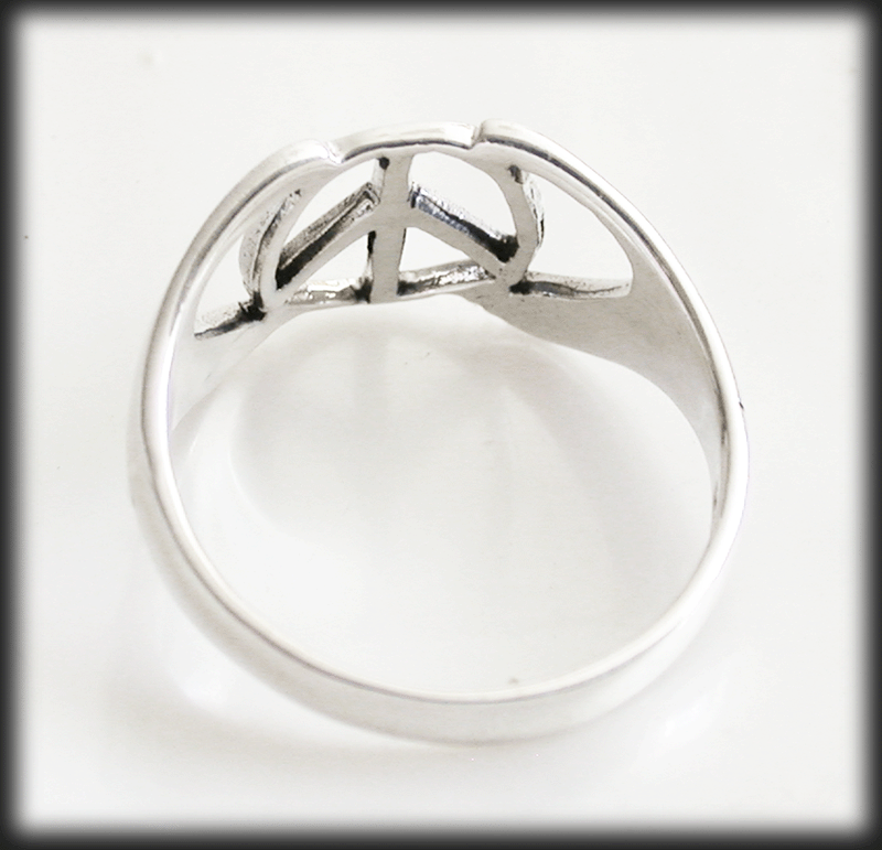 Peace ring med Claddagf i Äkta silver. - 3