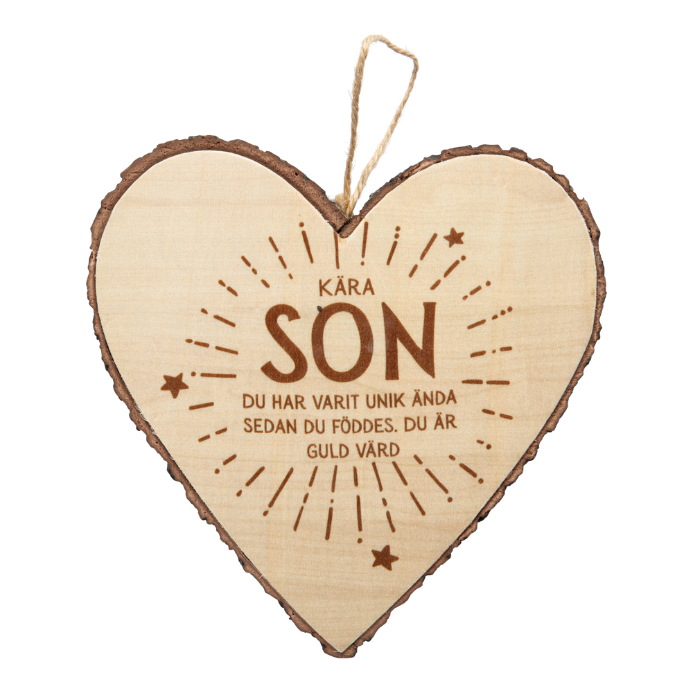 Hjärta i trä, Wooden heart, Kära son