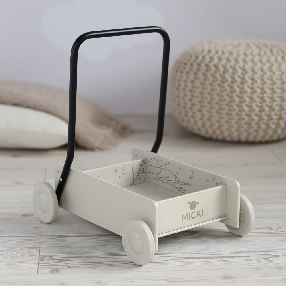 MICKI Lära gå vagn beige  - 4