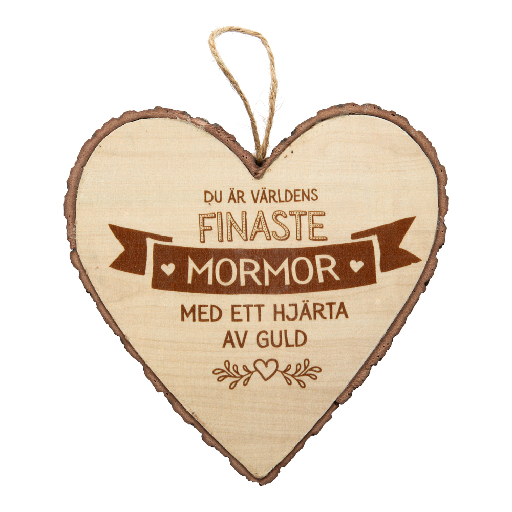 Hjärta i trä, Wooden heart, Mormor
