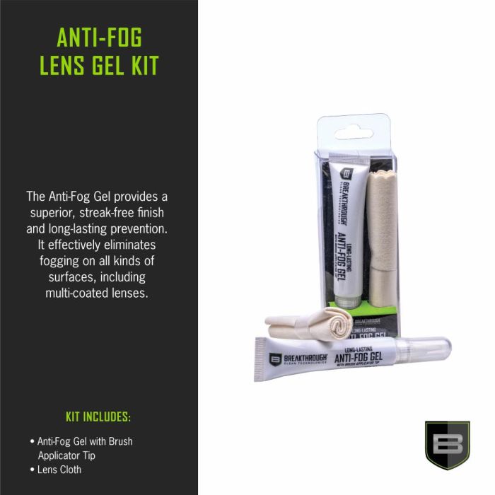 Breakthrough Anti-fog Gel (10ml) with Anti-fog Cloth Kit 2