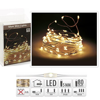 Ljusslinga 80st Led 4 m Batteridrift