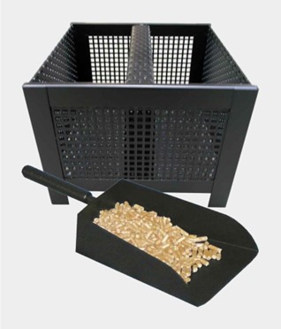 Pellet basket SQUARE with scoop LENA