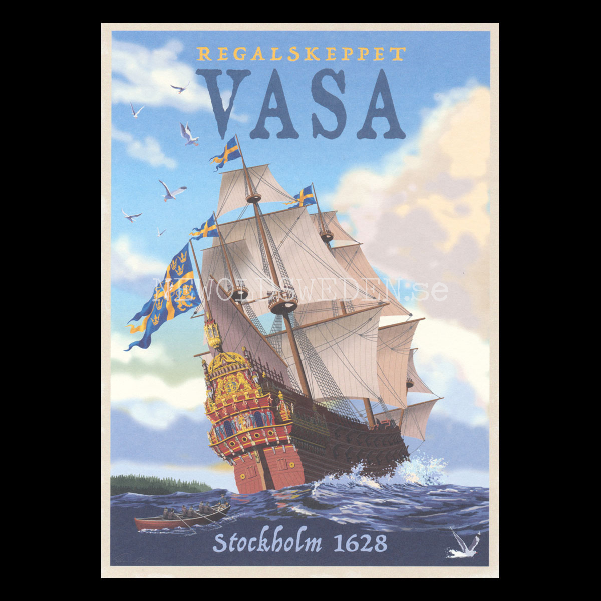 REGALSKEPPET VASA 1628 STOCKHOLM - Vykort 13 x 18 cm - ThomasO - 552