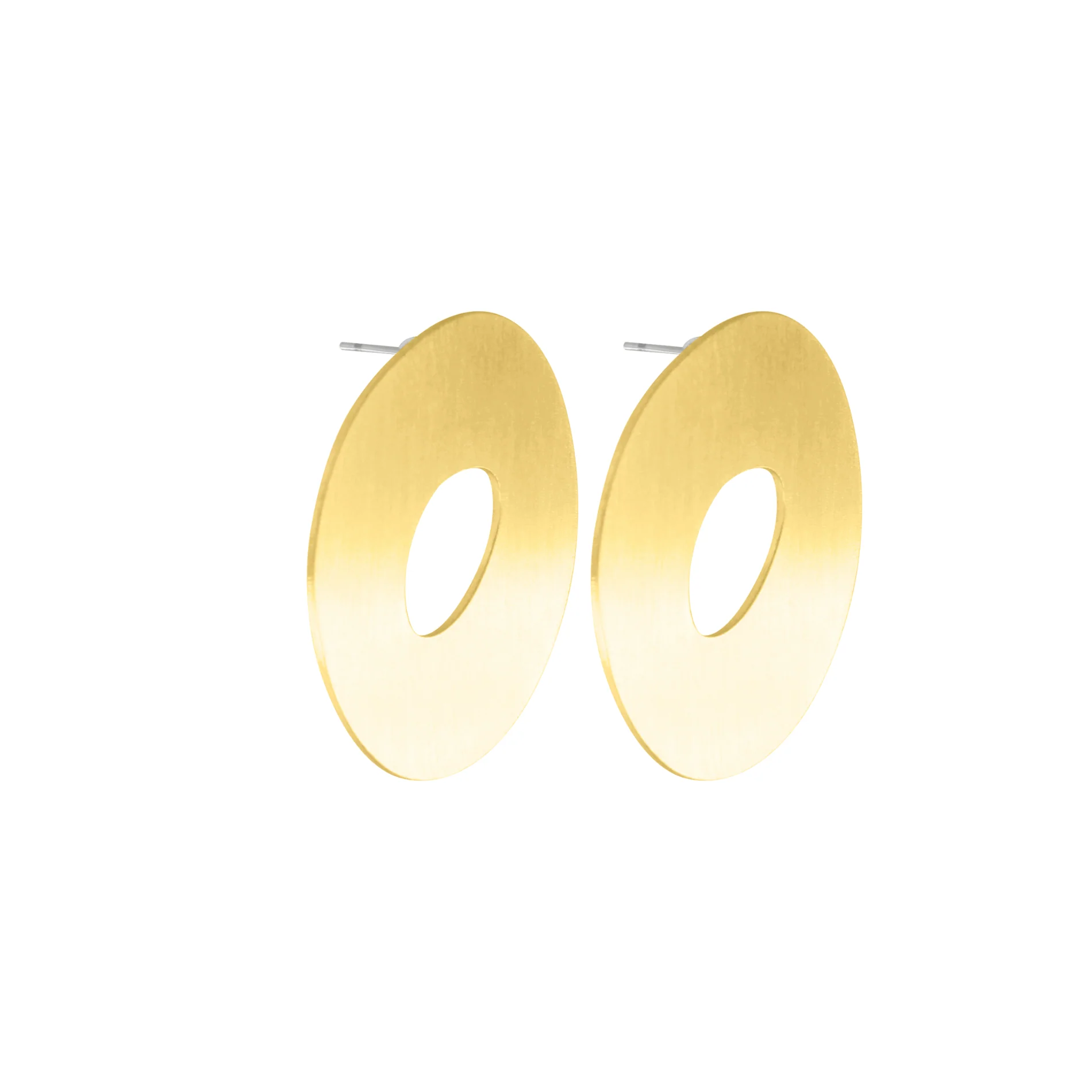 Dansk Copenhagen - Alaya Mega Organic Circle Post Earring Gold Plating