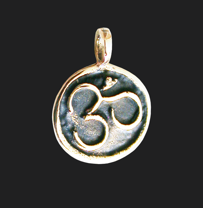 Litet Ohm-smycke / Aum halsband i brons.