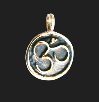 Litet Ohm-smycke / Aum halsband i brons.