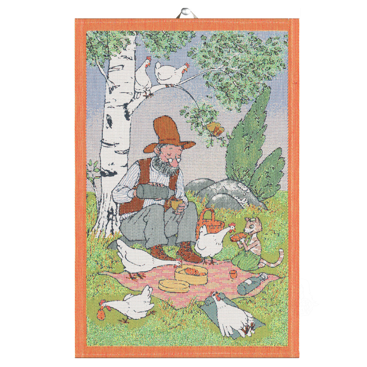 Pettson & Findus Kökshandduk - Picknick (Ekelund Linneväveri)