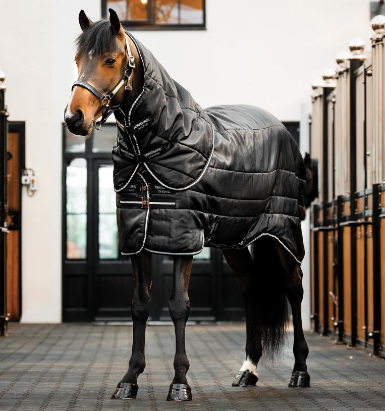 Horseware Easy-Layer Stable Rug Plus 200g - Black/Black & Silver
