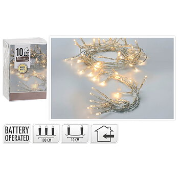 Ljusslinga 10st Led 1,0m Batteridrift