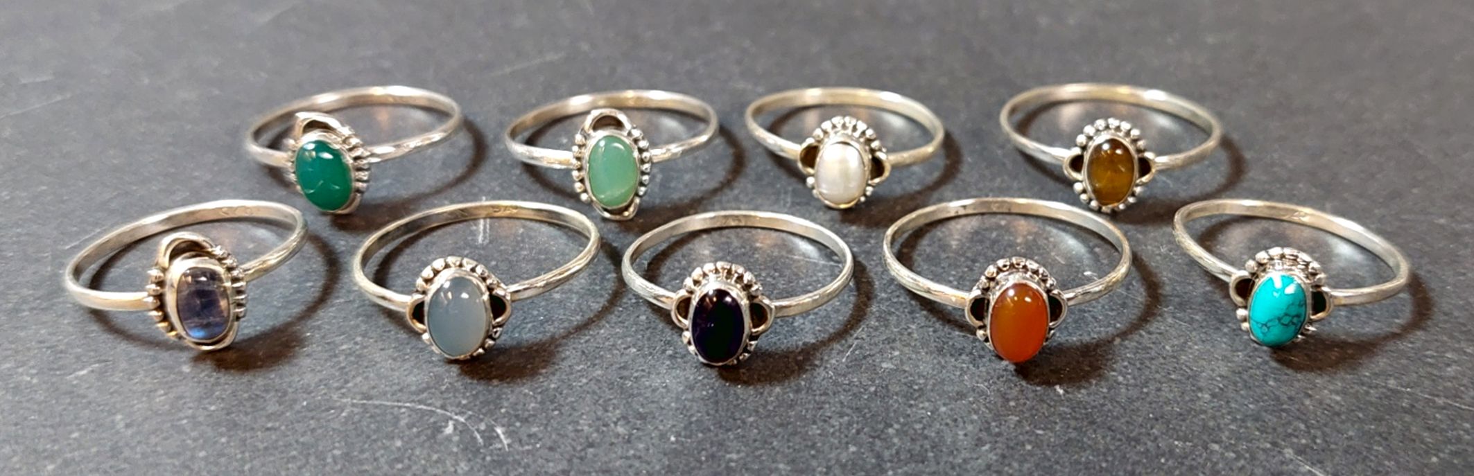 Silverringar med Cabochon