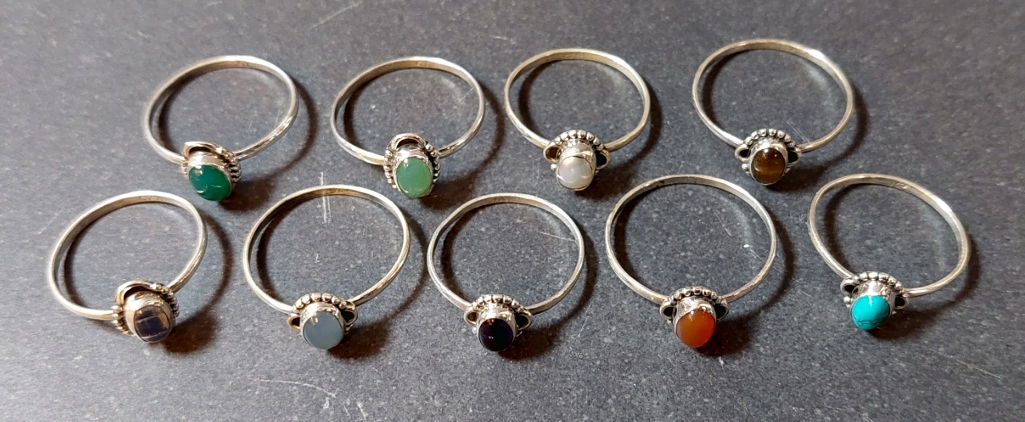 Silverringar med Cabochon - 2
