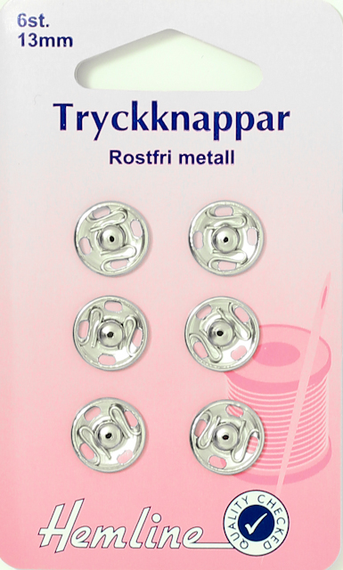 Tryckknappar 13mm 6st