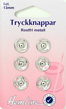 Tryckknappar 13mm 6st