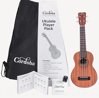 Cordoba Soprano Ukulele Player Pack UP-1S w. Travel Bag