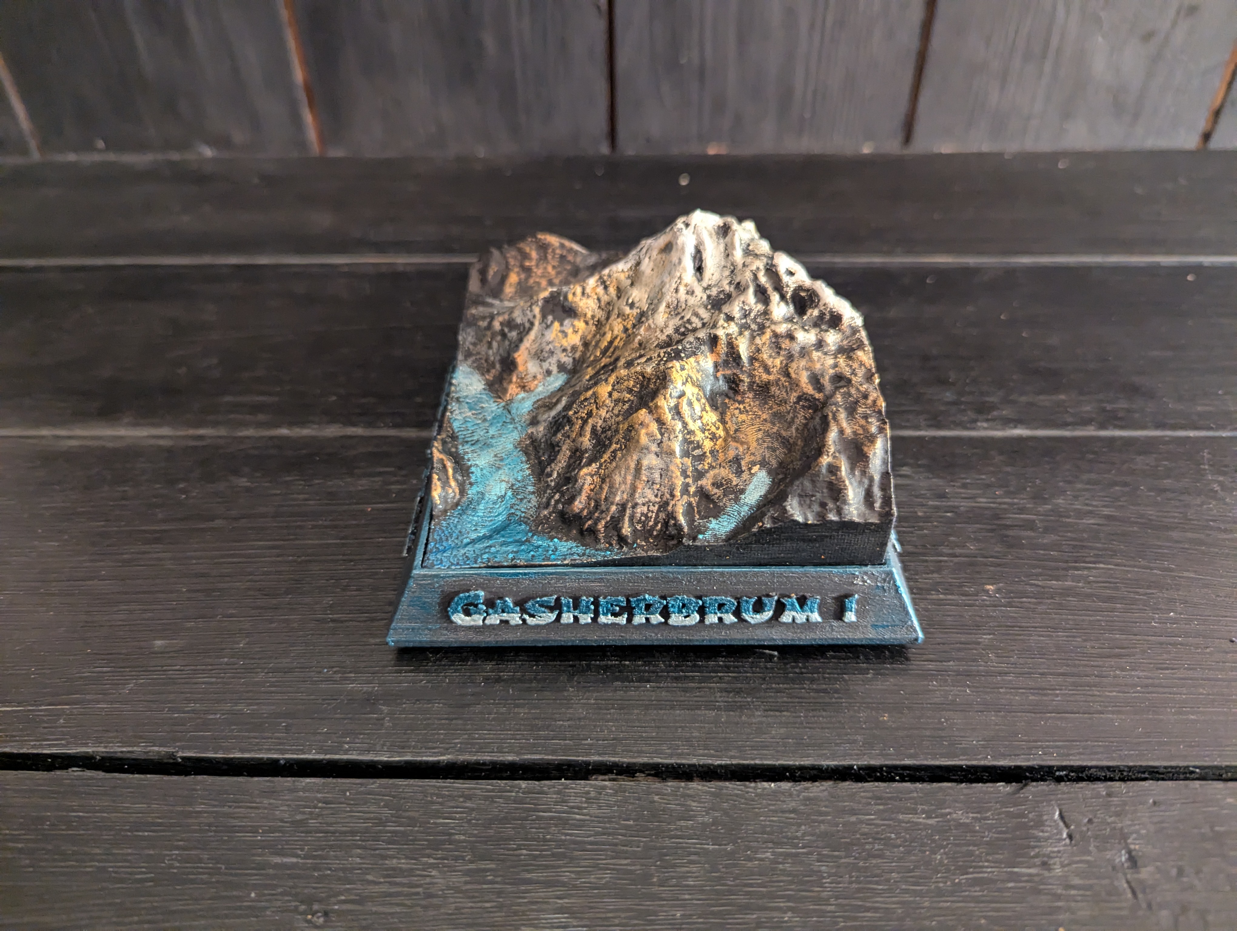 Handmålad 3D modell av Hidden Peak / Gasherbrum I - 2