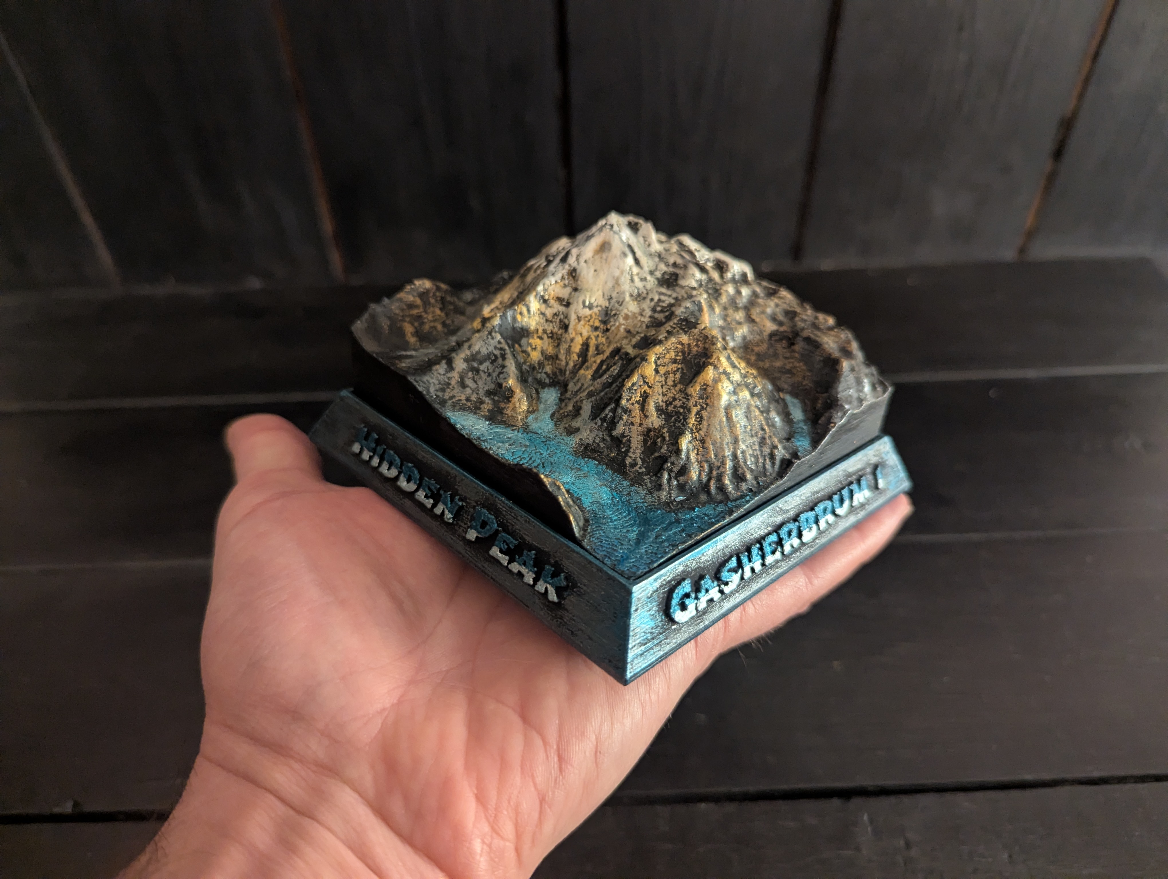 Handmålad 3D modell av Hidden Peak / Gasherbrum I - 6