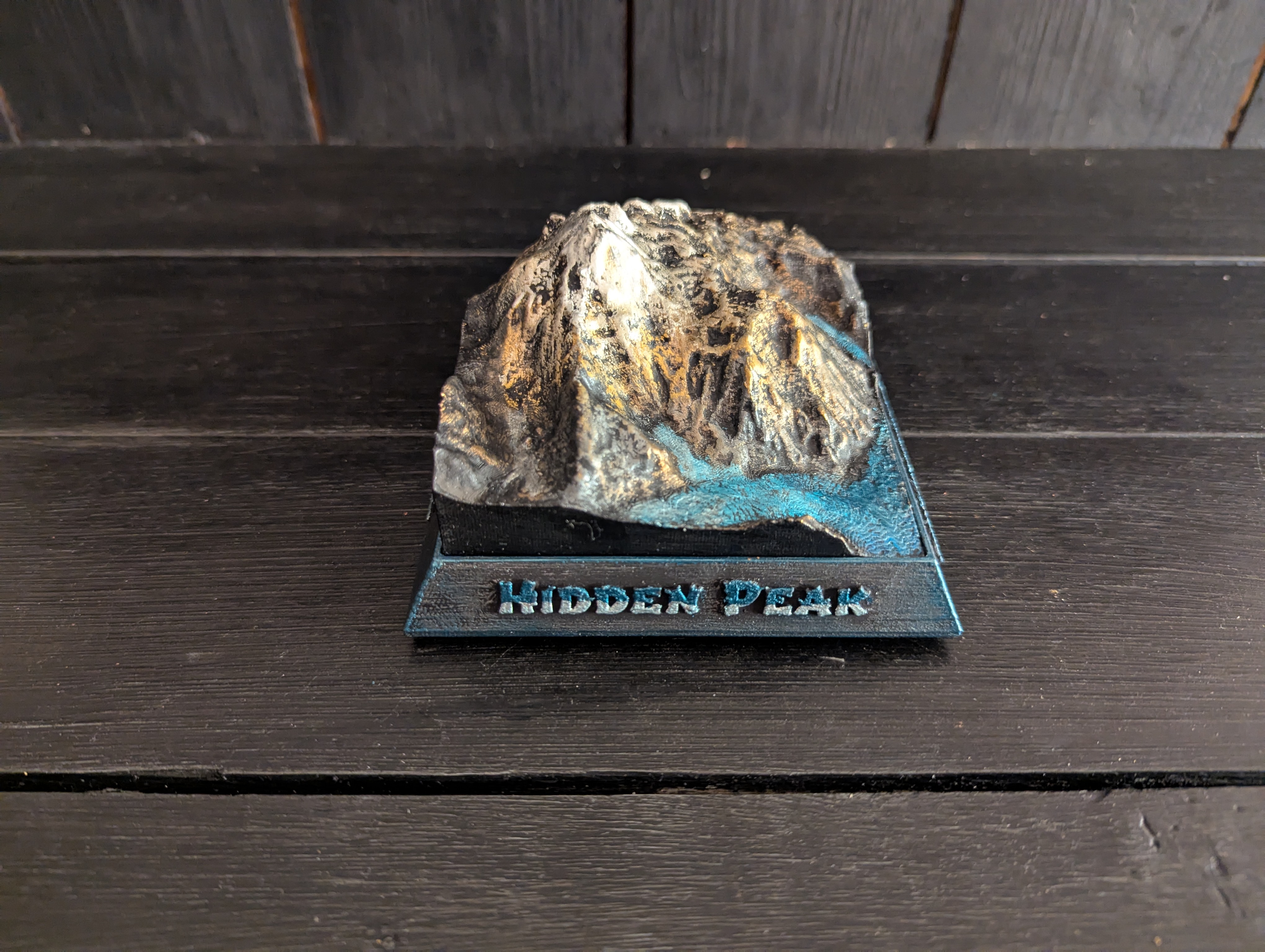 Handmålad 3D modell av Hidden Peak / Gasherbrum I - 3