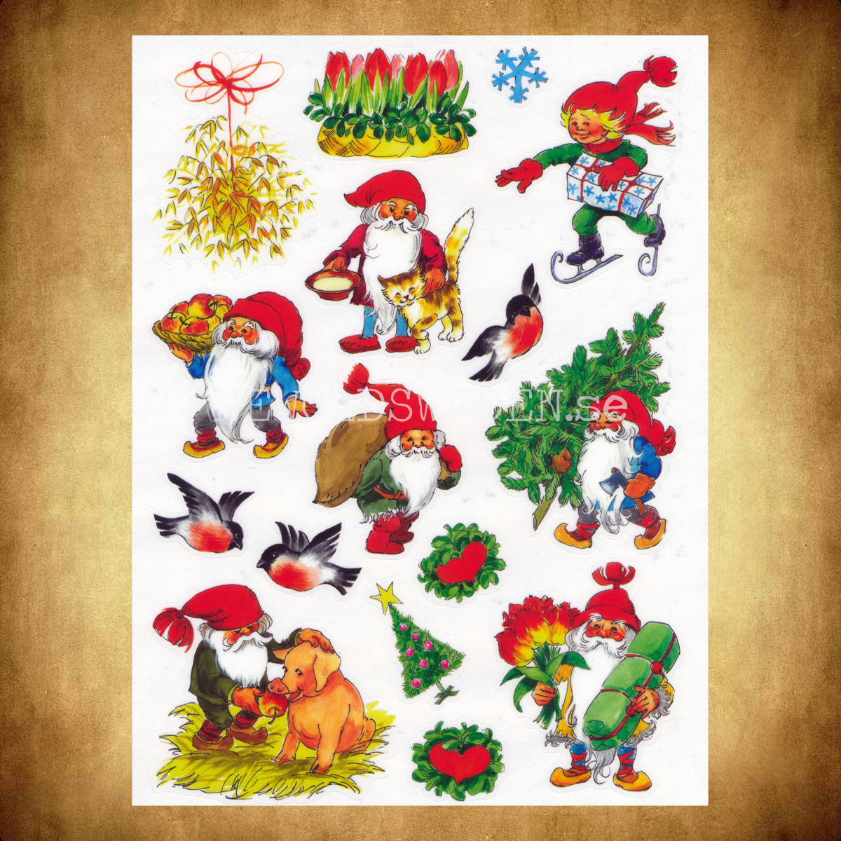 Kakel/Fönsterdekor 16-pack - JULMOTIV - 2
