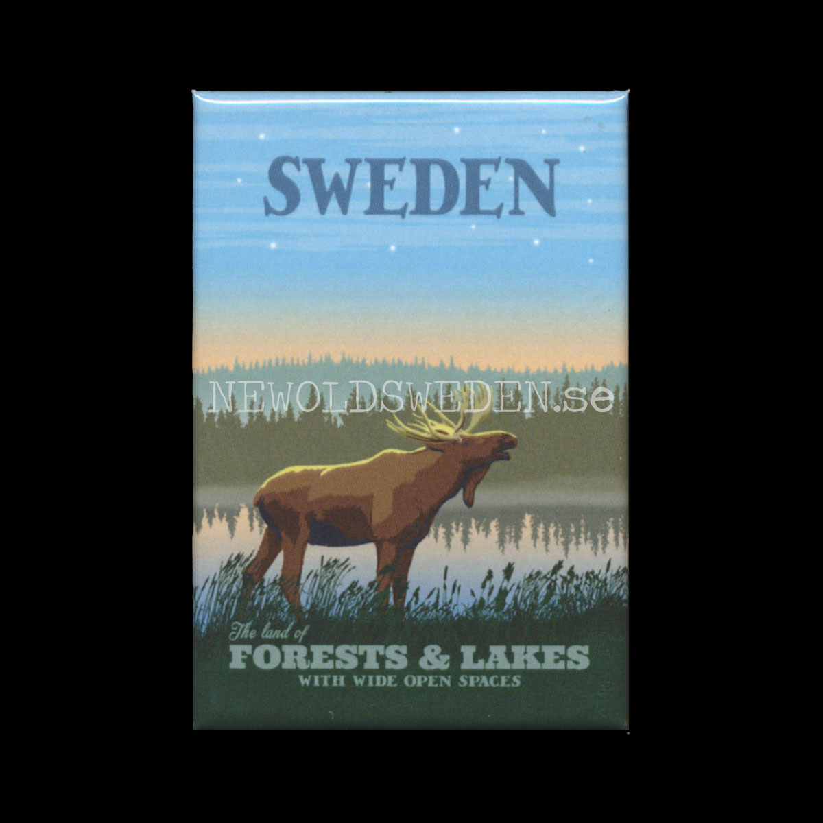 SWEDEN FORESTS & LAKES - Kylskåpsmagnet 7.9 x 5.3 cm - Thomas Olsson