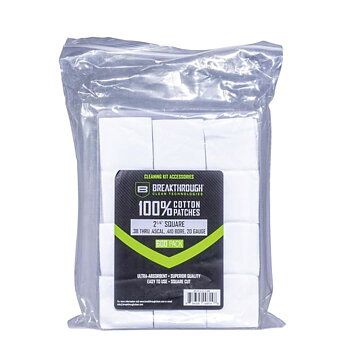 Breakthrough Square Cotton Patches .38 - .45 / .410 - 20 Gauge - 600 st