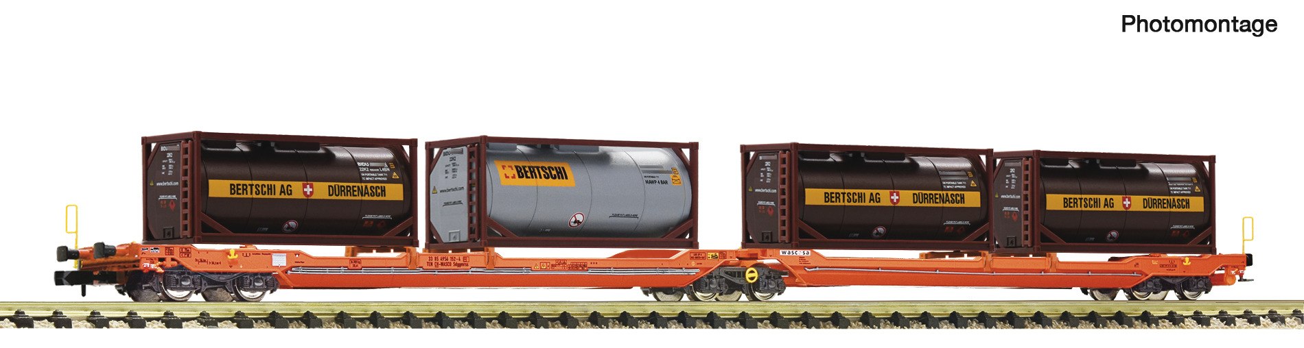 Kombivagn Sdggmrs 738 (T3000e) Wascosa + Bertschi Tankcontai
