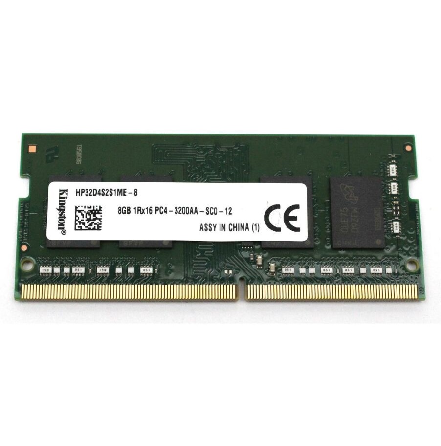 Begagnat 8GB DDR4 (1x8GB) Kingston SODIMM 1Rx16 PC4-3200AA 3200MHz RAM Minne