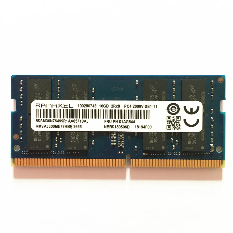 Begagnat 16GB DDR4 (1x16GB) Ramaxel SODIMM 2Rx8 PC4-2666V 2666MHz RAM Minne