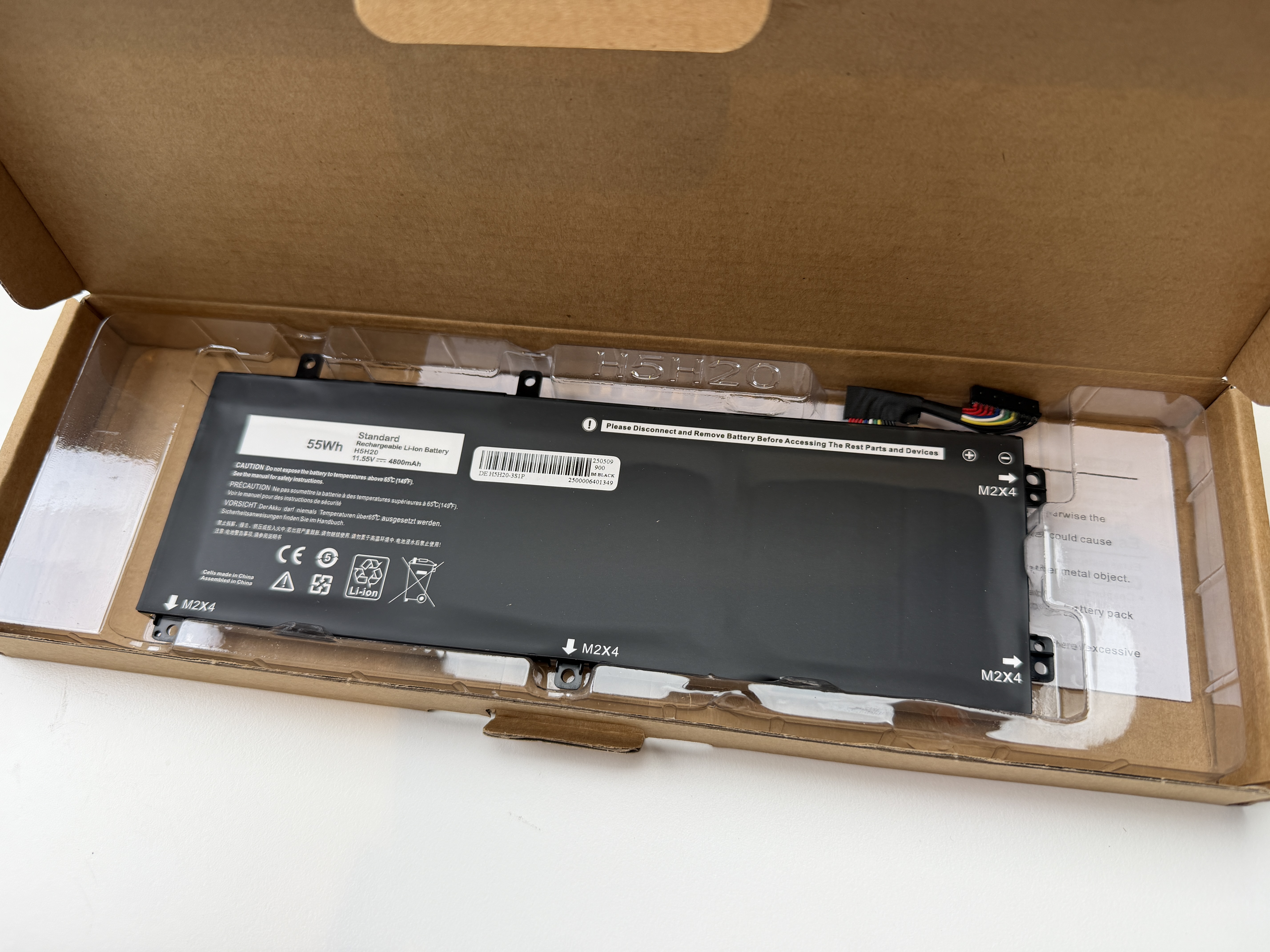 Nytt! Batteri Dell XPS 15 9560 9570 Precision 5520 5530 5540 11,55V 55WH