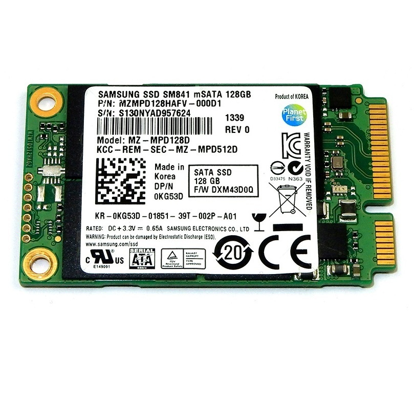 Begagnad 128GB Samsung SM841 SSD mSATA MZMPD128HAFV