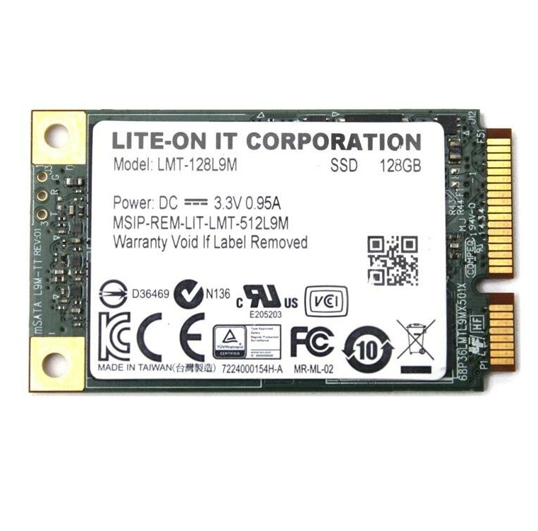Begagnad 128GB LiteON SSD mSATA LMT-128L9M