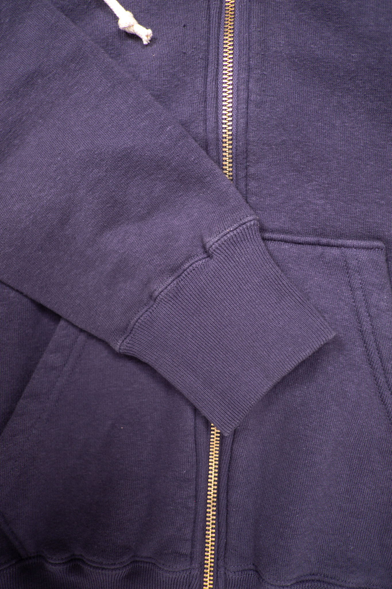 Dubbleworks - Loop Wheel Zip-Up Sweatshirt Hoodie Navy - 8