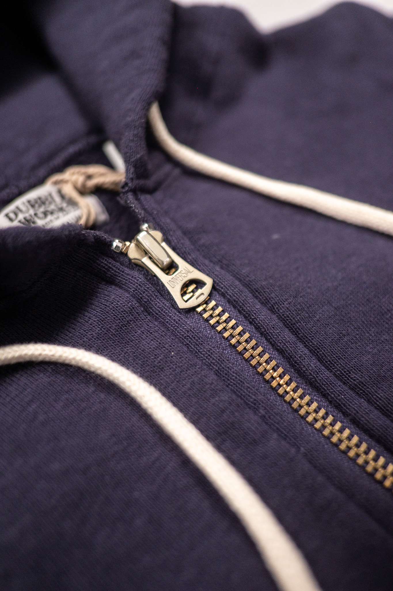 Dubbleworks - Loop Wheel Zip-Up Sweatshirt Hoodie Navy - 5