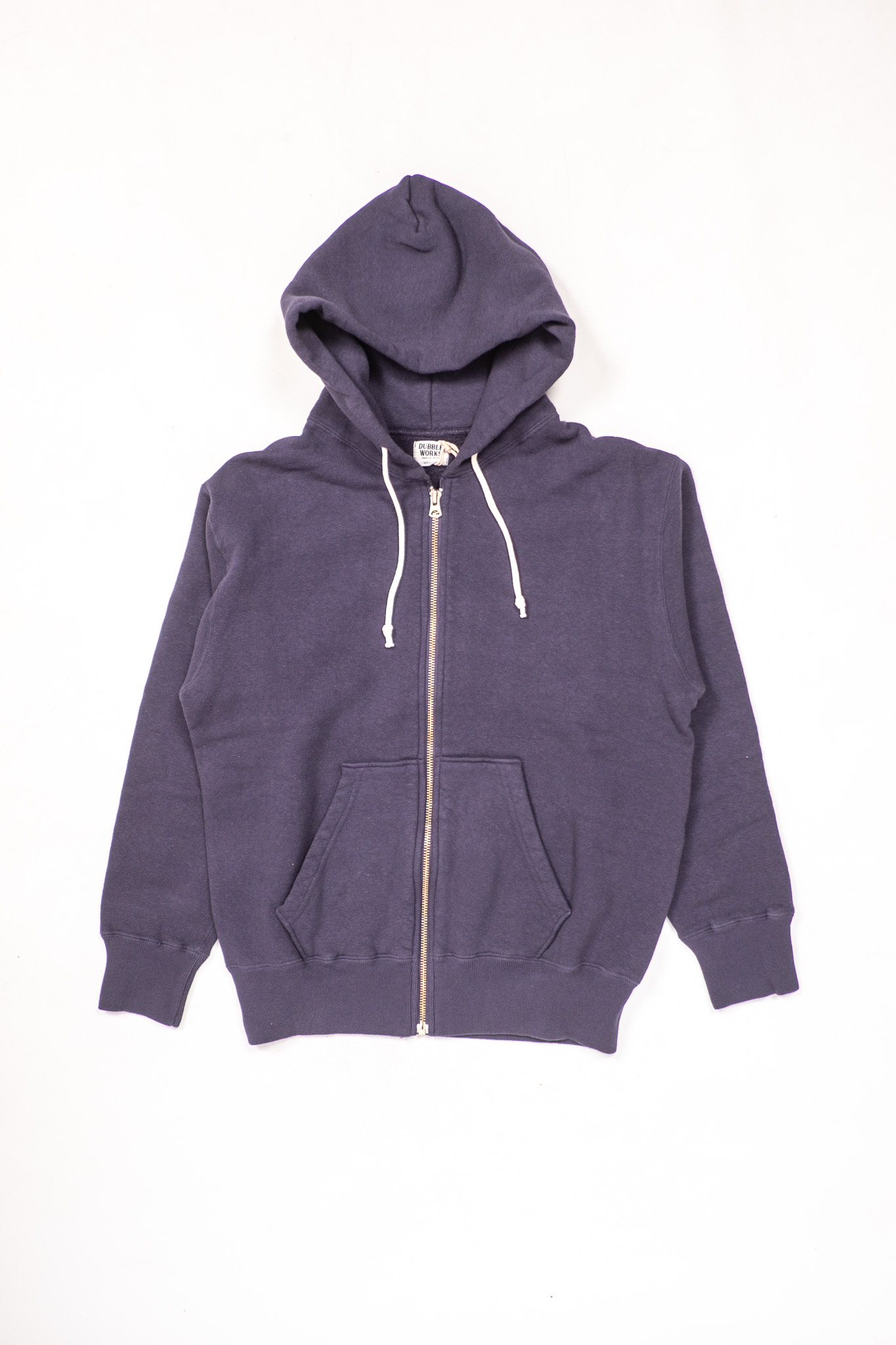 Dubbleworks - Loop Wheel Zip-Up Sweat Hoodie Navy - Göteborg