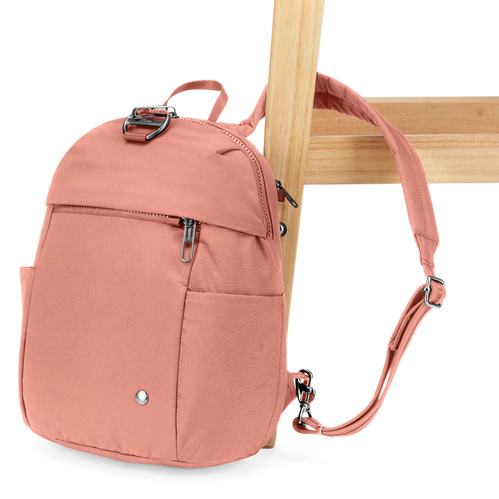 Stöldsäker väska - PACSAFE Citysafe CX Petite Backpack Rose - 5