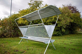 Foderhäck med tak  varmgalvaniserad