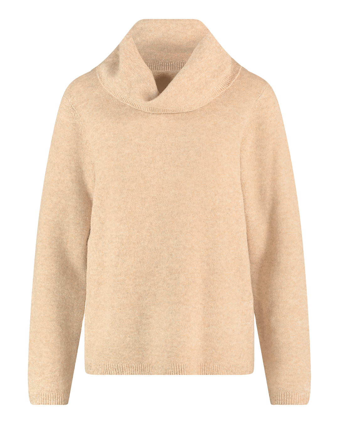 Polojumper med stor krage beige - 5